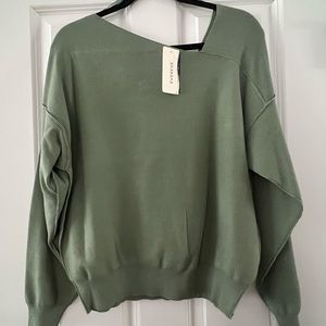 NWT Line and Dot Asymmetrical Sweater, Medium